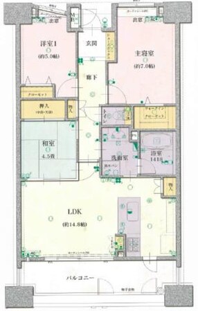 エイルマンション関屋アクアフォートの物件間取画像